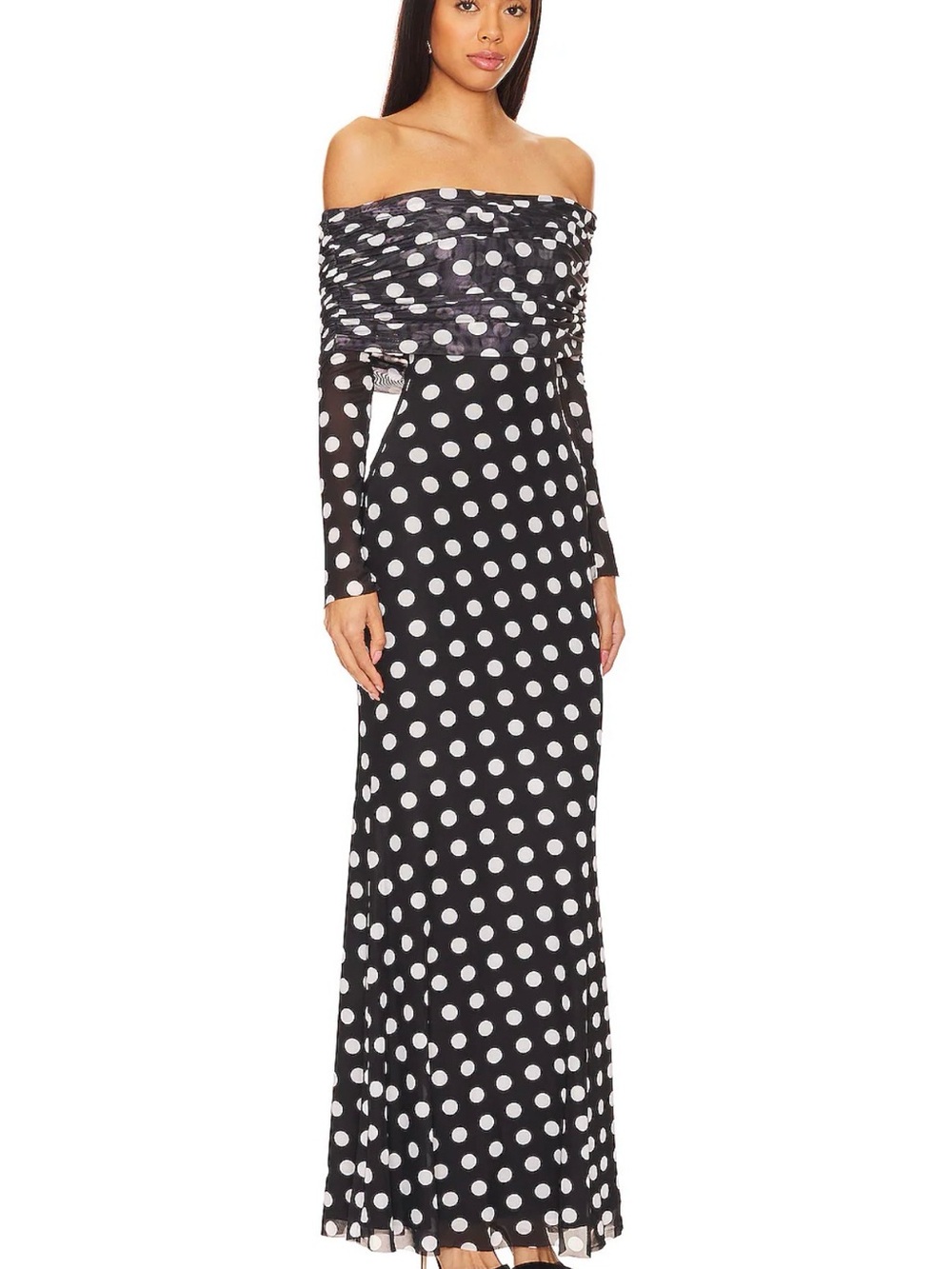 Thelma Dress in Diagonal Dot